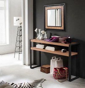 Komoda wejściowa – 140 x 80 x 35 cm – Sosna Atlantycka i Czarny – Melamina