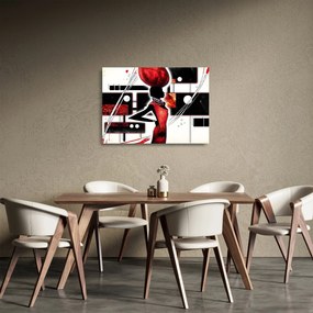 Obraz na szkle obrazu starożytnej damy (70x50 cm)