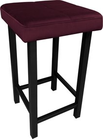 Taboret KLASYK tkanina Welur stelaż metalowy : Kolor Stelaża - Czarny , Kolor tkaniny - VELVET - MG02, Typ tkaniny - Velvet, Wysokość - 60 cm