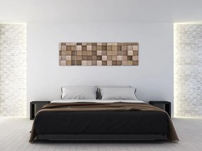 Obraz - Beżowe kostki (170x50 cm)