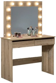 Toaletka z lustrem i oświetleniem LED dąb artisan - Priam