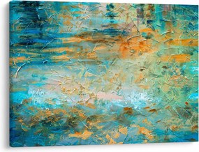 Obraz niebieskiej abstrakcji (70x50 cm)