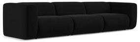 Czarna aksamitna sofa 319 cm Ekahi – Makamii