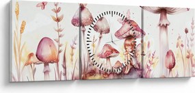 Obraz - Różowa wróżka (z zegarem) (90x30 cm)