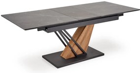 Stół rozkładany VOLANT 140(180)x90 czarny marmur/dąb złoty HALMAR