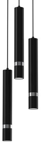 Lampa wisząca JOKER BLACK/CHROME 3xGU10, na kole