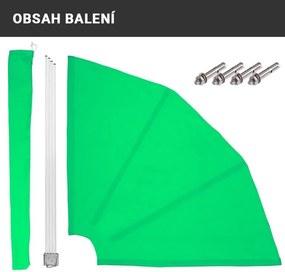 STILISTA Balkonowy parawan, 140 x 140 cm, zielony