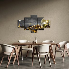 Obraz diabelskiego młyna o zmierzchu (125x70 cm)
