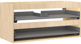 Mexen Box-A korpus szafki podumywalkowej 100 cm, 2 szuflady, dąb - 91AX0-1000-470-2-81