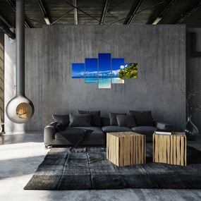 Obraz tropikalnej plaży (125x70 cm)