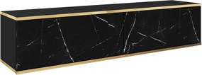 Szafka RTV wisząca VENEZIA 135 cm do Salonu pod Telewizor - Czarny