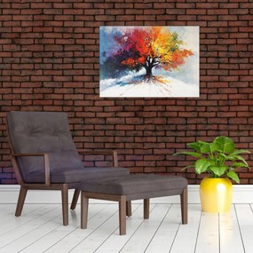 Obraz - Kolorowe drzewo (70x50 cm)
