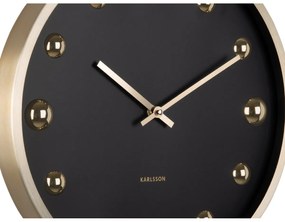Zegar ścienny Karlsson 5971BK czarny, średnica 35 cm