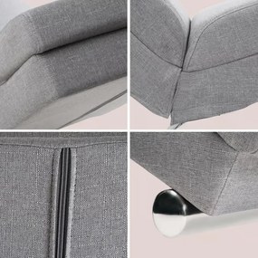 Casaria Leżanka LONDON, 186×55×89cm, szara