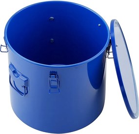 Zbiornik do Tłuszczu SucceBuy dla Frietarki, 37 L, Kotłownia Olejowa z Filtrą, Niebieski, Stal Węglowa z Powłoką Antykorozyjną