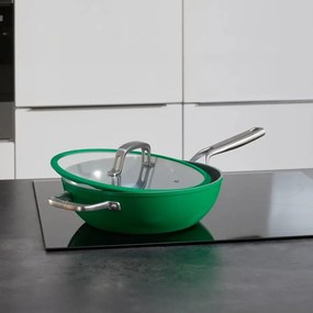 Patelnia z pokrywką/z powłoką ceramiczną wok ø 28 cm Meda 3.0 – FABINI