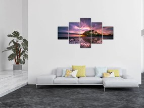 Obraz drzewa na plaży (125x70 cm)