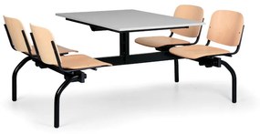 Euroseat Zestaw kuchenny 1930 x 1200 - siedziska buk, blat szary