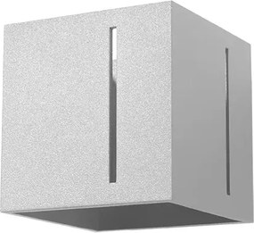 Szary kwadratowy kinkiet LED - 3X EX525 C6-F75