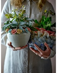 Kamionkowa ręcznie malowana osłonka na doniczkę ø 19,5 cm Eanna – Bloomingville