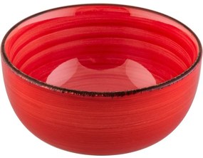 Lamart LT9101 ceramiczna miska Happy, średnica11,5 cm, czerwona