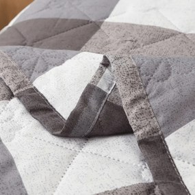 Letnia kołdra CUBE 140x200 cm, szaro-biała
