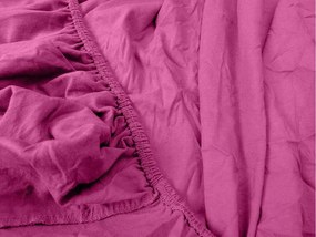PrzytulneMieszkanie.pl Prześcieradło jersey purpurowe 90 x 200 cm