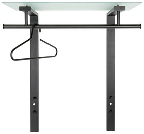 Czarny metalowy wieszak ścienny z półką Dutch – Spinder Design