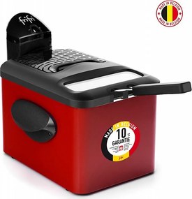Frytownica Frifri 3.5L 3200W Czerwona - 1905R DUOFIL z Filtrami Antytłuszczowymi i Okienkiem