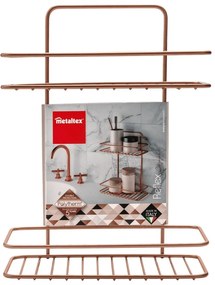 2-poziomowa półka łazienkowa Metaltex Copper