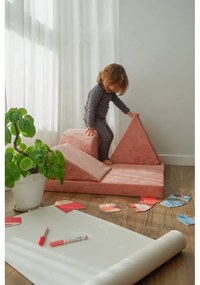 Jasnoróżowy sztruksowy puf dziecięcy Montessori – Little Nice Things