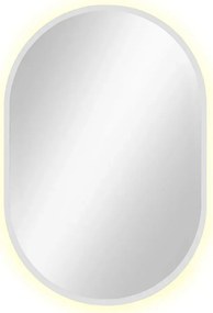 Białe lustro owalne led 95x40 cm W8-B10