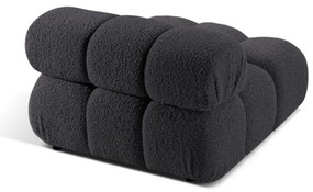 Antracytowy moduł sofy z materiału bouclé (moduł środkowy) Bellis – Micadoni Home