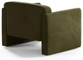 Zielony aksamitny fotel Abby – Micadoni