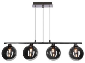 Lampa wisząca na linku SOMUL 4xG9/20W/230V przydymiona czerń