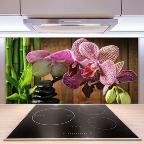 Panel Kuchenny Egzotyczny Duet: Kwiaty I Bambus