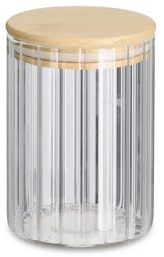 Słoik z bambusową pokrywką GROOVES, 550 ml