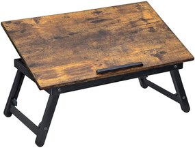 Industrialny składany stolik pod laptopa do łóżka - Galexi