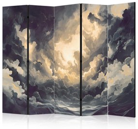 Parawan akustyczny Pejzaże 225x172 cm 5-częściowy szary ARTGEIST B