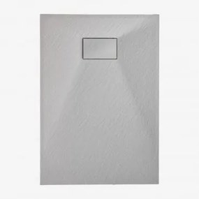 Prostokątna Antypoślizgowa I Ultracienka Brodzik Z Żywicy Smc Soho Jasnoszary & 90 X 70 Cm - Sklum