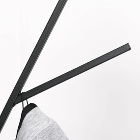 Homcom® Stojak Na Ubrania Do Garderoby Przedpokoju Metalowy Czarny