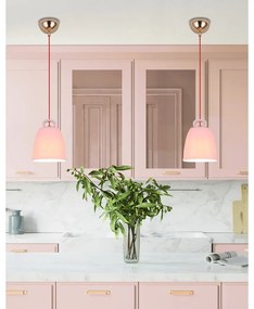 Różowa lampa wisząca z ceramicznym kloszem Sewilla – Candellux Lighting