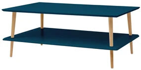 Ława KORO LOW 110x70 petrol blue z półką RAGABA