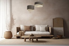 Lampa wisząca ERUTAN DOUBLE 60 szara/kremowa BPS KONCEPT