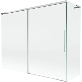 Mexen Rox L parawan nawannowy 2-skrzydłowy rozsuwany 190 + 80 x 150 cm, transparent, chrom - 8C9L-190-080-01-00