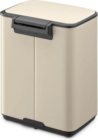 Beżowy stalowy kosz na śmieci z pedałem 4 l Bo – Brabantia