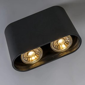 Nowoczesny reflektor czarny - Ronda DuoDesignerski Oswietlenie wewnetrzne