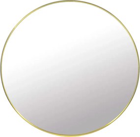 Złote okrągłe metalowe lustro 80 cm A4-C82