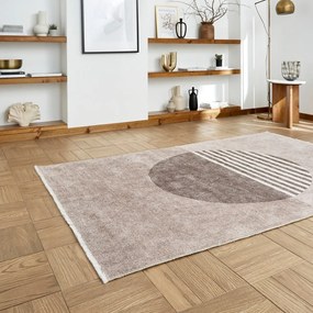 Beżowy dywan z mieszanki bawełny odpowiedni do prania 152x230 cm Whisper – Think Rugs