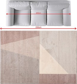 Dywan Sevilla paper white/dusty rose 160x230cm